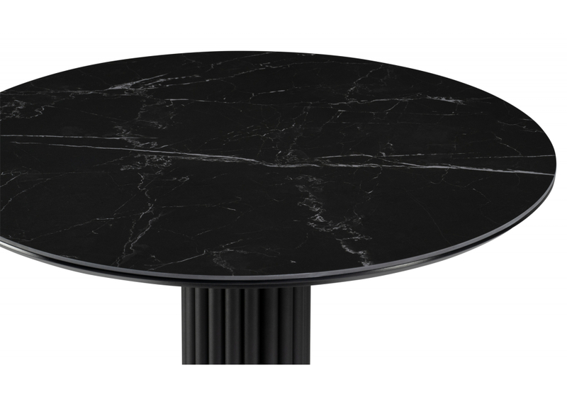Керамический стол, Кэмерон 90х90х75 черный мрамор shakespeare black / черный