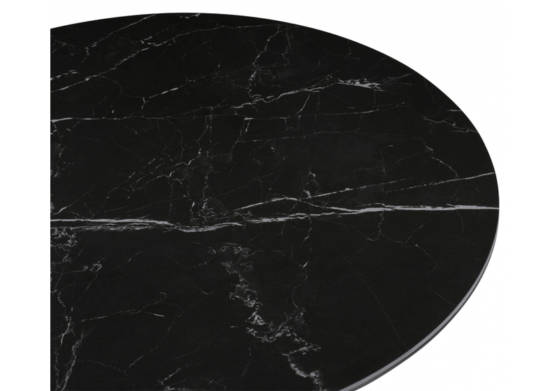 Керамический стол, Кэмерон 90х90х75 черный мрамор shakespeare black / черный