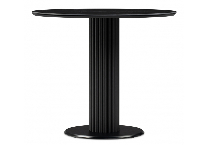 Керамический стол, Кэмерон 90х90х75 черный мрамор shakespeare black / черный