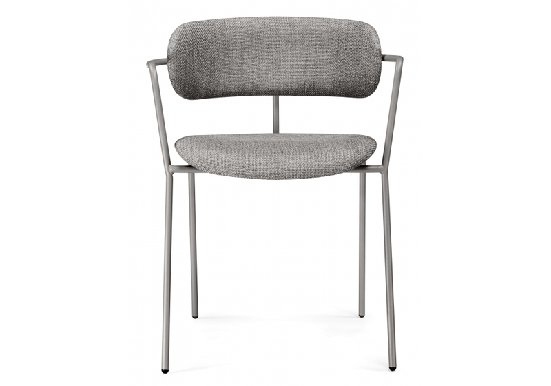 Стул на металлокаркасе, Маки бежевый / серый матовый