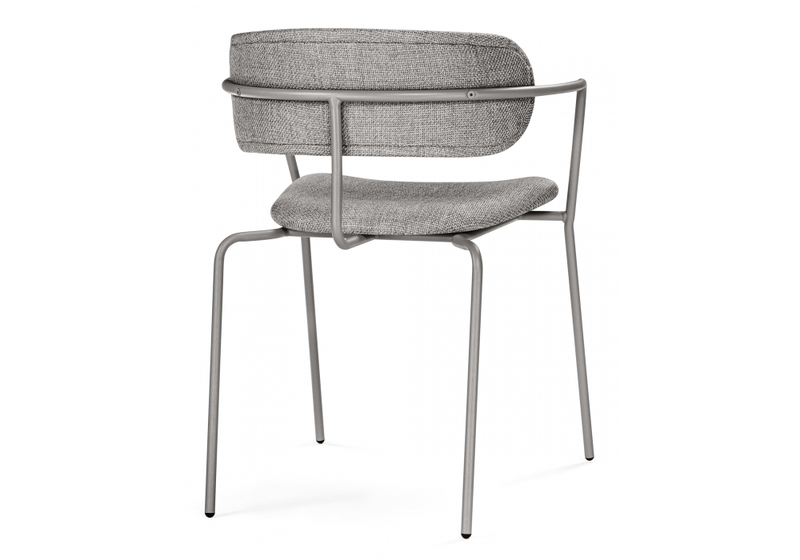 Стул на металлокаркасе, Маки бежевый / серый матовый