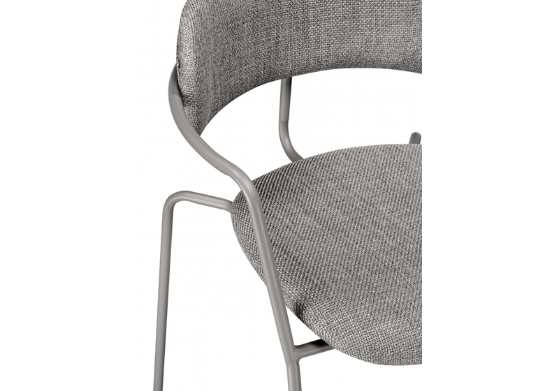 Стул на металлокаркасе, Маки бежевый / серый матовый