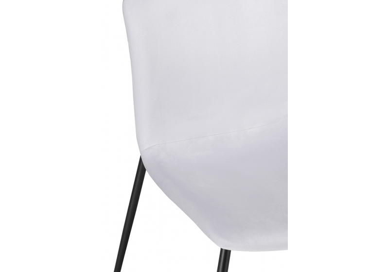 Стул на металлокаркасе, Игон серый / черный муар