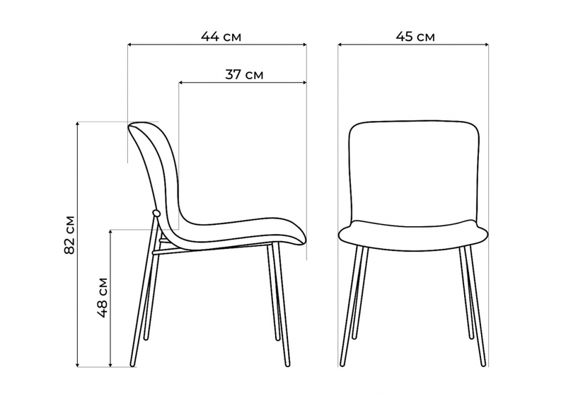 Стул на металлокаркасе, Игон серый / черный муар