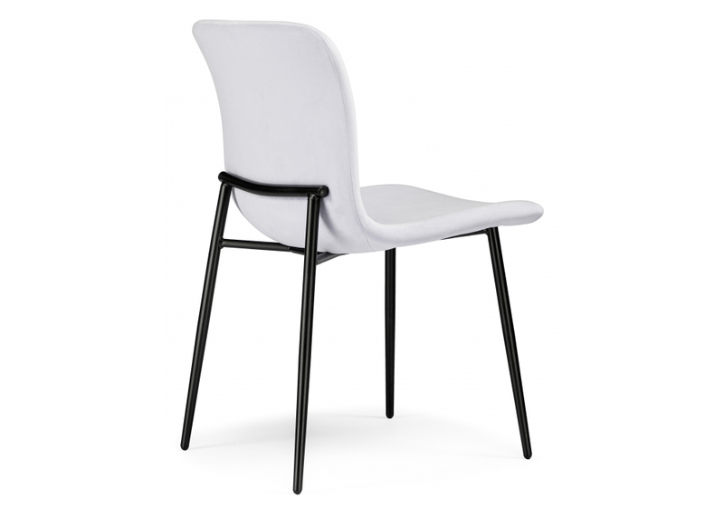 Стул на металлокаркасе, Игон серый / черный муар