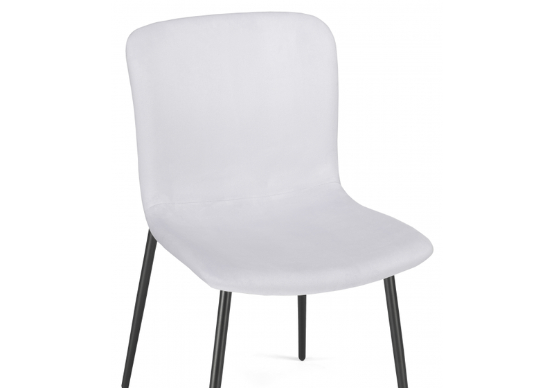 Стул на металлокаркасе, Игон серый / черный муар