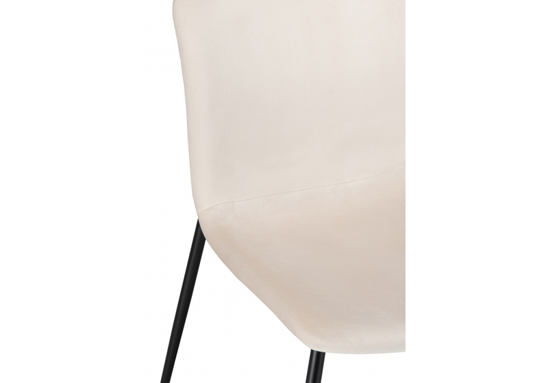 Стул на металлокаркасе, Игон бежевый / черный муар