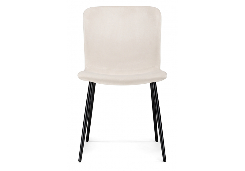 Стул на металлокаркасе, Игон бежевый / черный муар