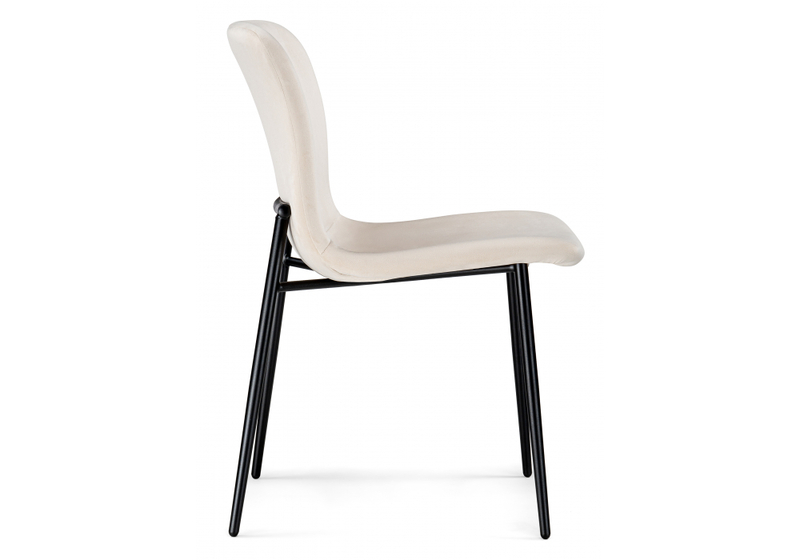 Стул на металлокаркасе, Игон бежевый / черный муар