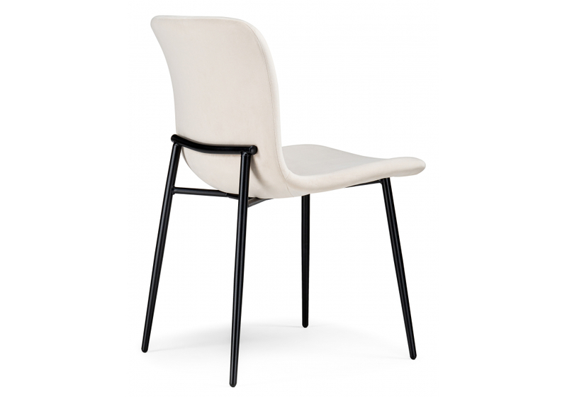 Стул на металлокаркасе, Игон бежевый / черный муар