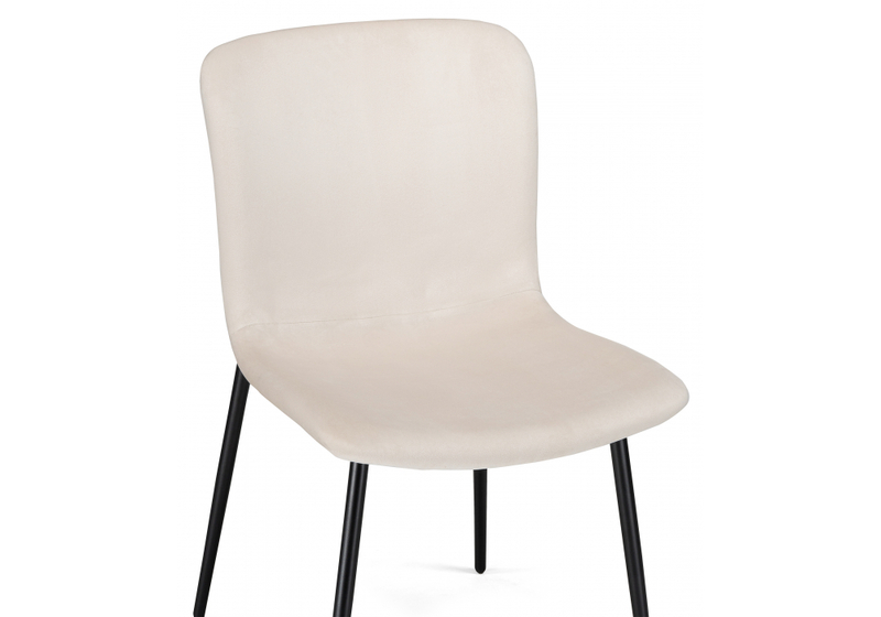 Стул на металлокаркасе, Игон бежевый / черный муар