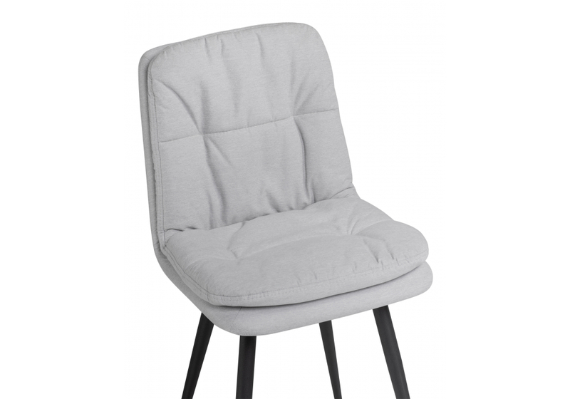 Стул на металлокаркасе, Майк светло-серый / черный