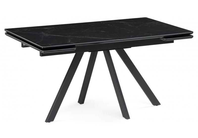 Керамический стол, Вилли 140(200)х80х75 черный мрамор shakespeare black / черный