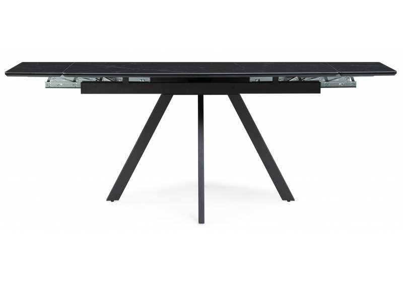 Керамический стол, Вилли 140(200)х80х75 черный мрамор shakespeare black / черный