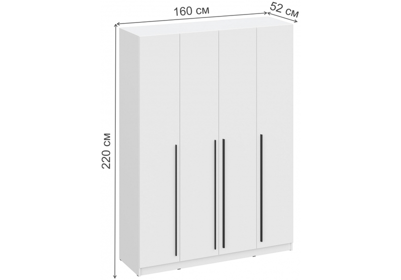 Шкаф, Бирма ШК-1600 белое дерево / белое дерево