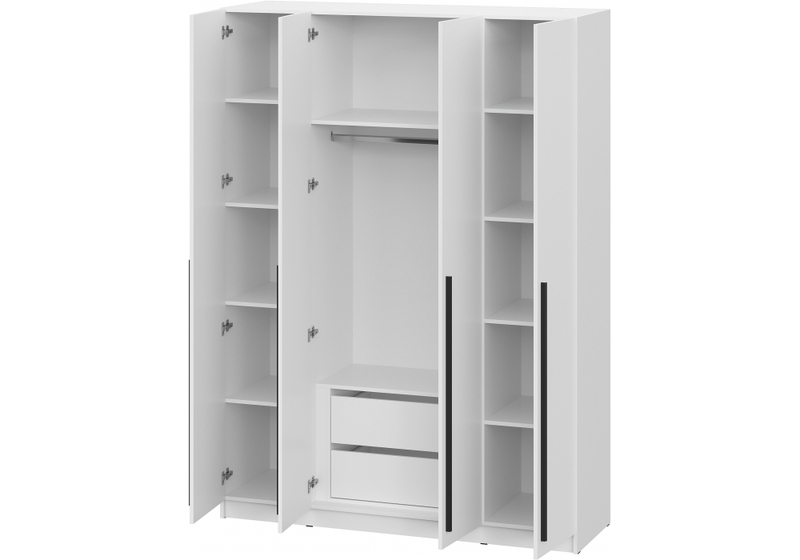 Шкаф, Бирма ШК-1600 белое дерево / белое дерево