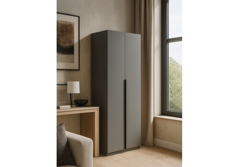 Шкаф, Даиго двухстворчатый графит серый