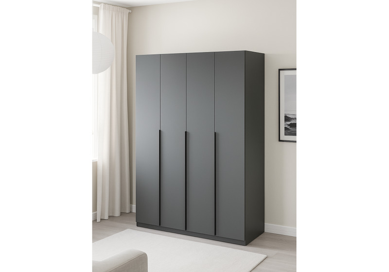 Шкаф, Даиго четырехстворчатый графит серый