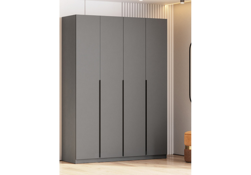 Шкаф, Даиго четырехстворчатый графит серый
