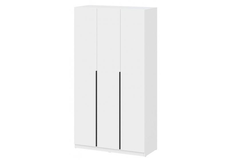 Шкаф, Даиго трехстворчатый белый текстурный