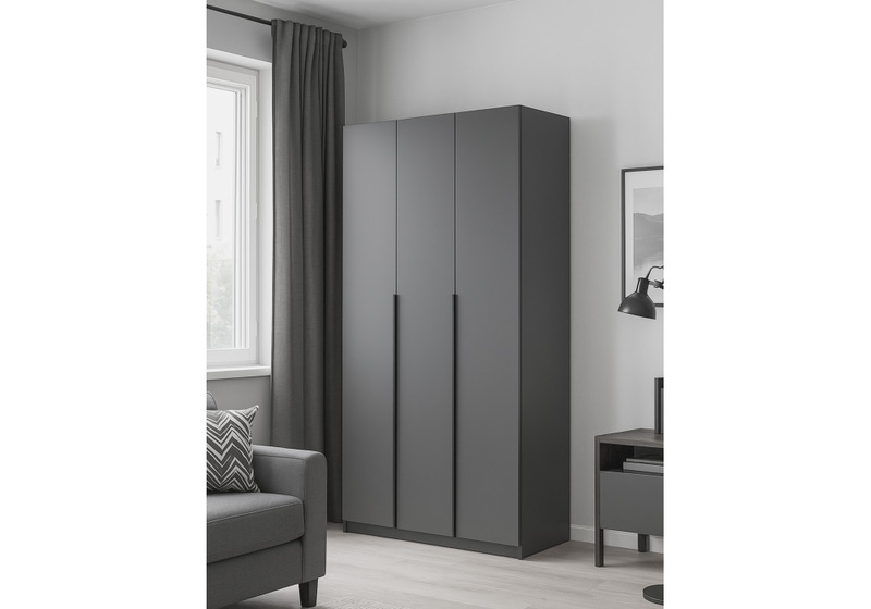 Шкаф, Даиго трехстворчатый графит серый