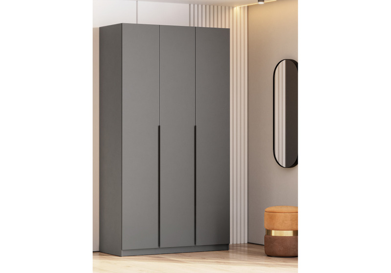 Шкаф, Даиго трехстворчатый графит серый