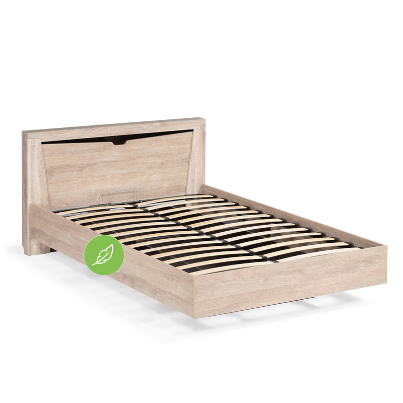 Кровать, Магантия 160х200 с ПМ парящая дуб баррик