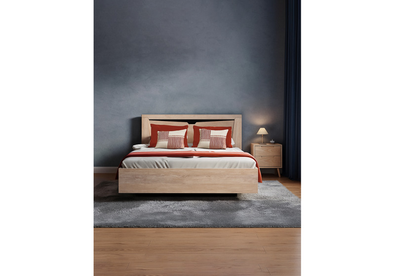 Кровать, Магантия 140х200 сПМ парящая дуб баррик