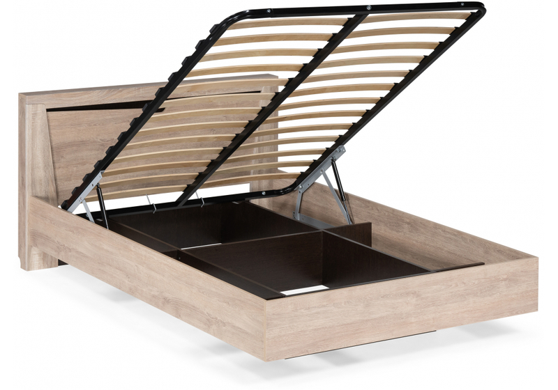 Кровать, Магантия 140х200 сПМ парящая дуб баррик