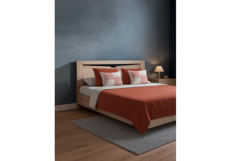 Кровать, Магантия 140х200 сПМ парящая дуб баррик