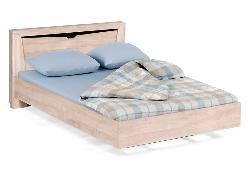 Кровать, Магантия 140х200 сПМ парящая дуб баррик