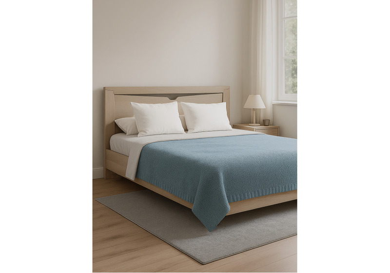 Кровать, Магантия 140х200 сПМ парящая дуб баррик