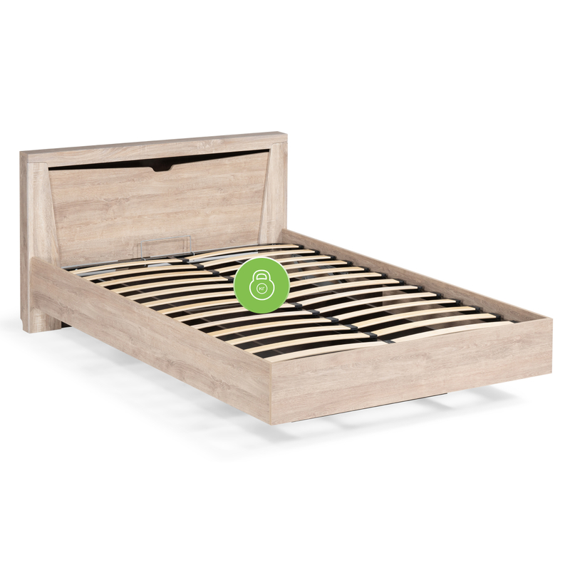 Кровать, Магантия 140х200 сПМ парящая дуб баррик