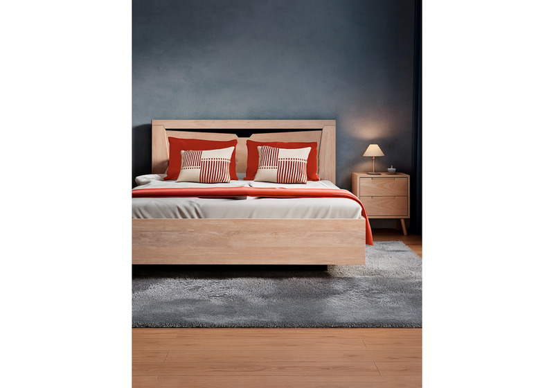 Кровать, Магантия 140х200 сПМ парящая дуб баррик