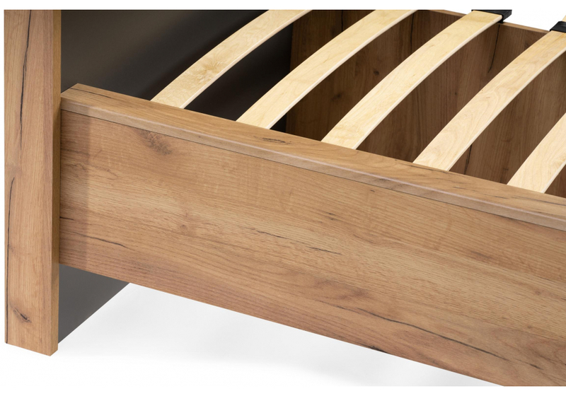 Кровать, Клауд 140х200 парящая дуб крафт золотой / антрацит