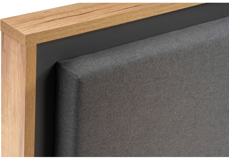 Кровать, Клауд 140х200 парящая дуб крафт золотой / антрацит