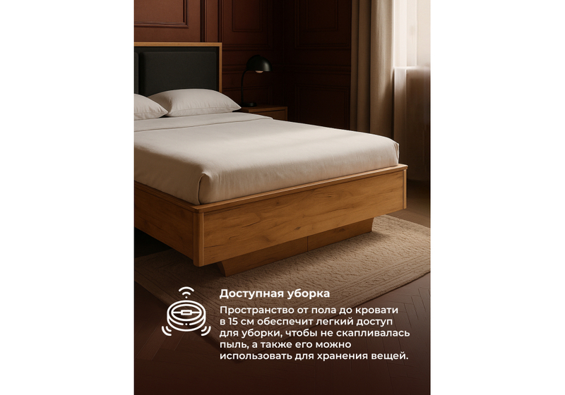 Кровать, Клауд 140х200 парящая дуб крафт золотой / антрацит