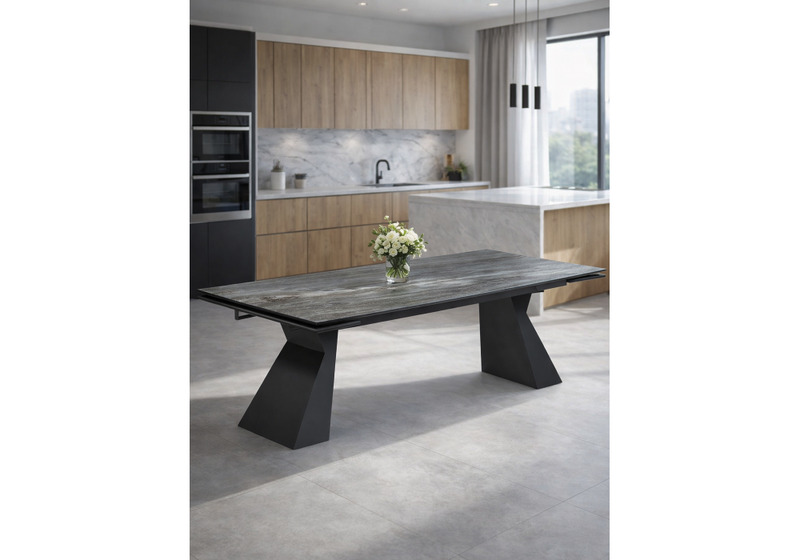 Керамический стол, Денхольм 240(300)х100х75 mosco nero matt / черный