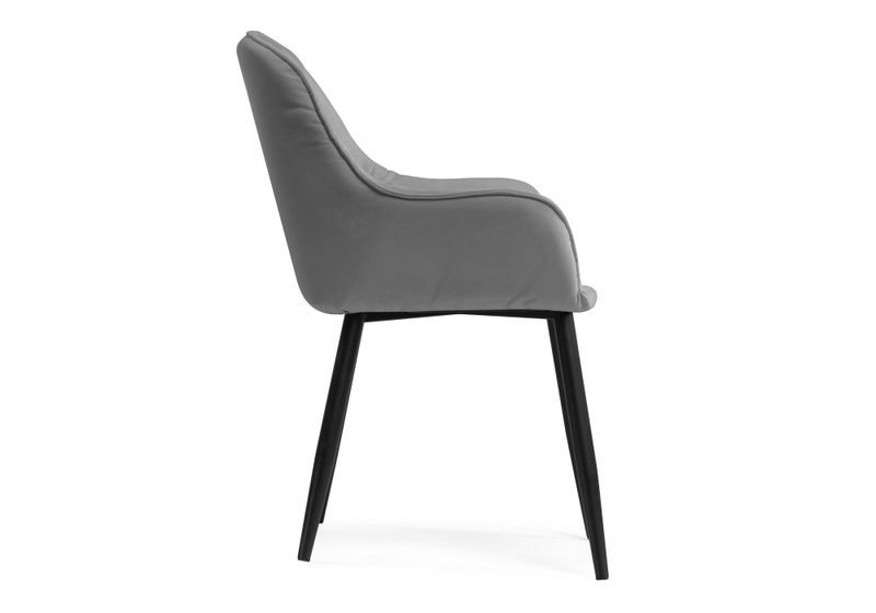 Стул на металлокаркасе, Олму серый / черный