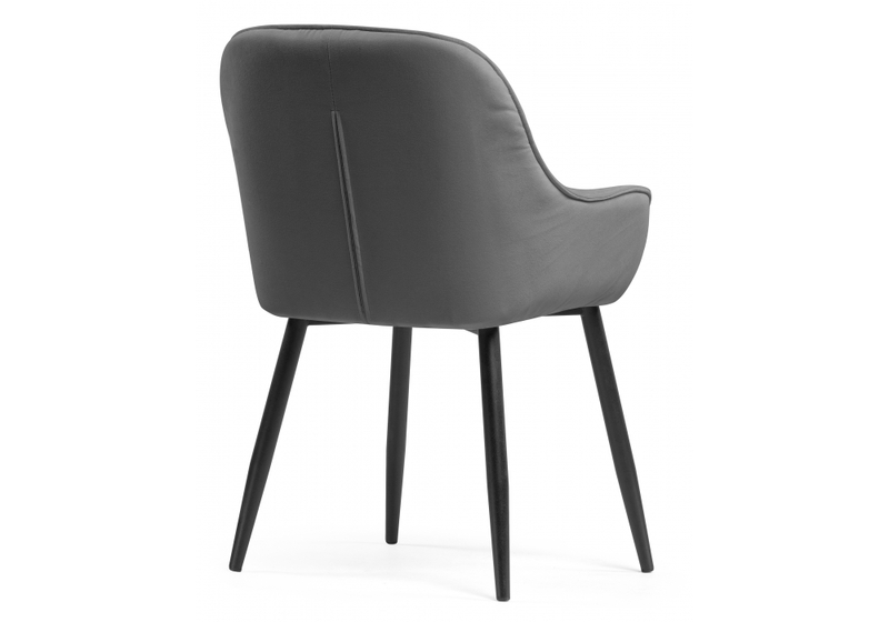 Стул на металлокаркасе, Олму серый / черный