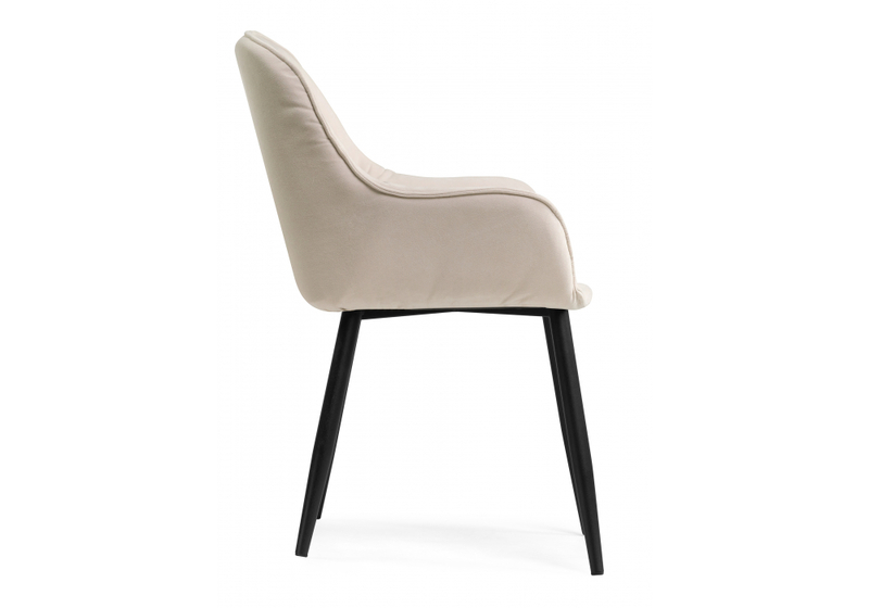 Стул на металлокаркасе, Олму бежевый / черный