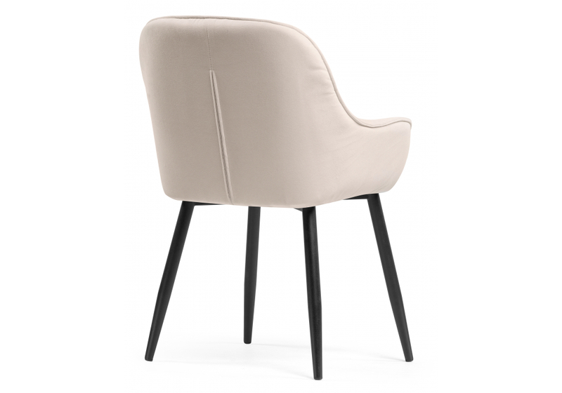 Стул на металлокаркасе, Олму бежевый / черный