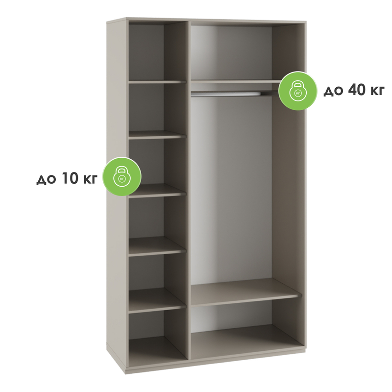 Шкаф, Ника бежевый мат-05 / кашемир