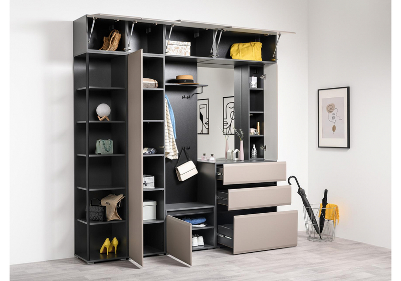 Шкаф, Сейдиль 16.313 антрацит / веллюто капучино