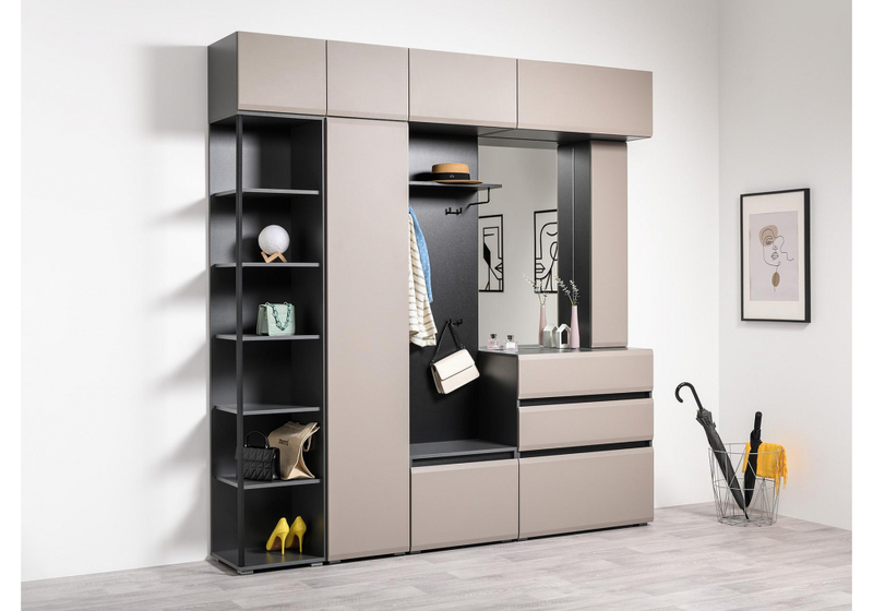 Шкаф, Сейдиль 16.367.01 антрацит / веллюто капучино