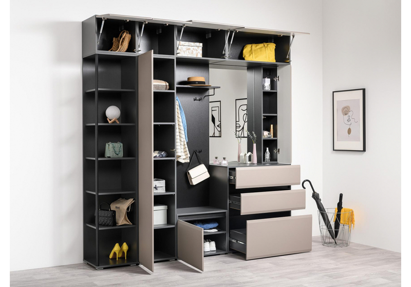 Шкаф, Сейдиль 16.367.01 антрацит / веллюто капучино