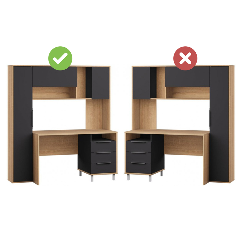 Компьютерный стол, Комфорт 12.95 N дуб сонома /  темно-серый