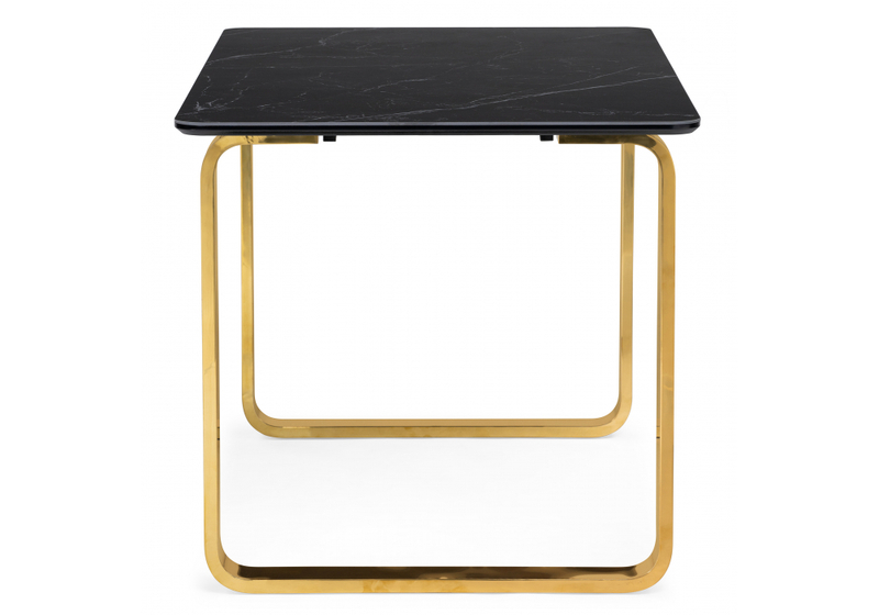 Керамический стол, Селена 4 160х90 черный мрамор / золото