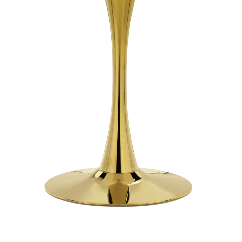 Керамический стол, Тулип 90х73 черный мрамор / золото