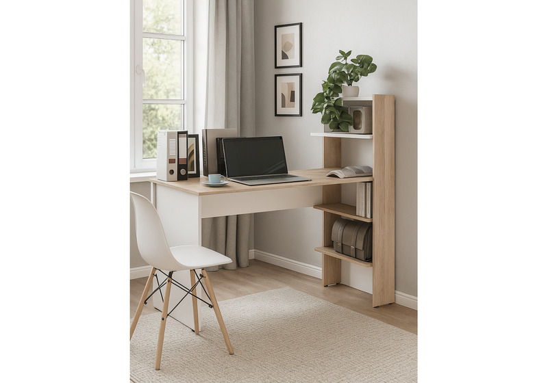 Компьютерный стол, Арлет сонома / белый
